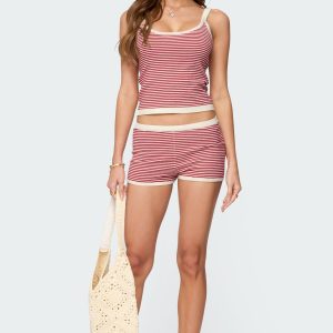 Saylor striped knit shorts