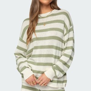 Amaris Oversized Striped Knit Sweater