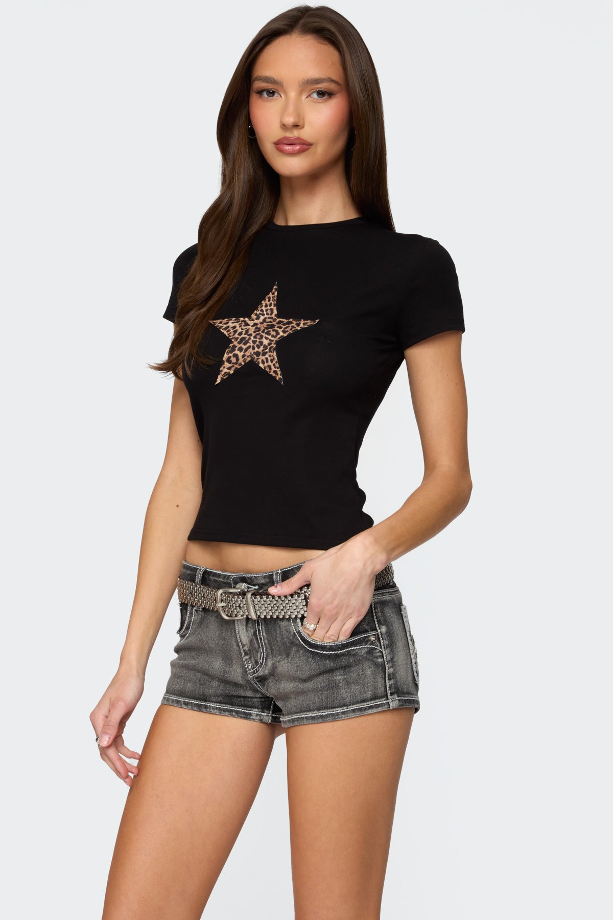 Narla Leopard Star T Shirt - Image 4