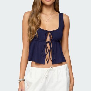 Alesia Tie Front Tank Top