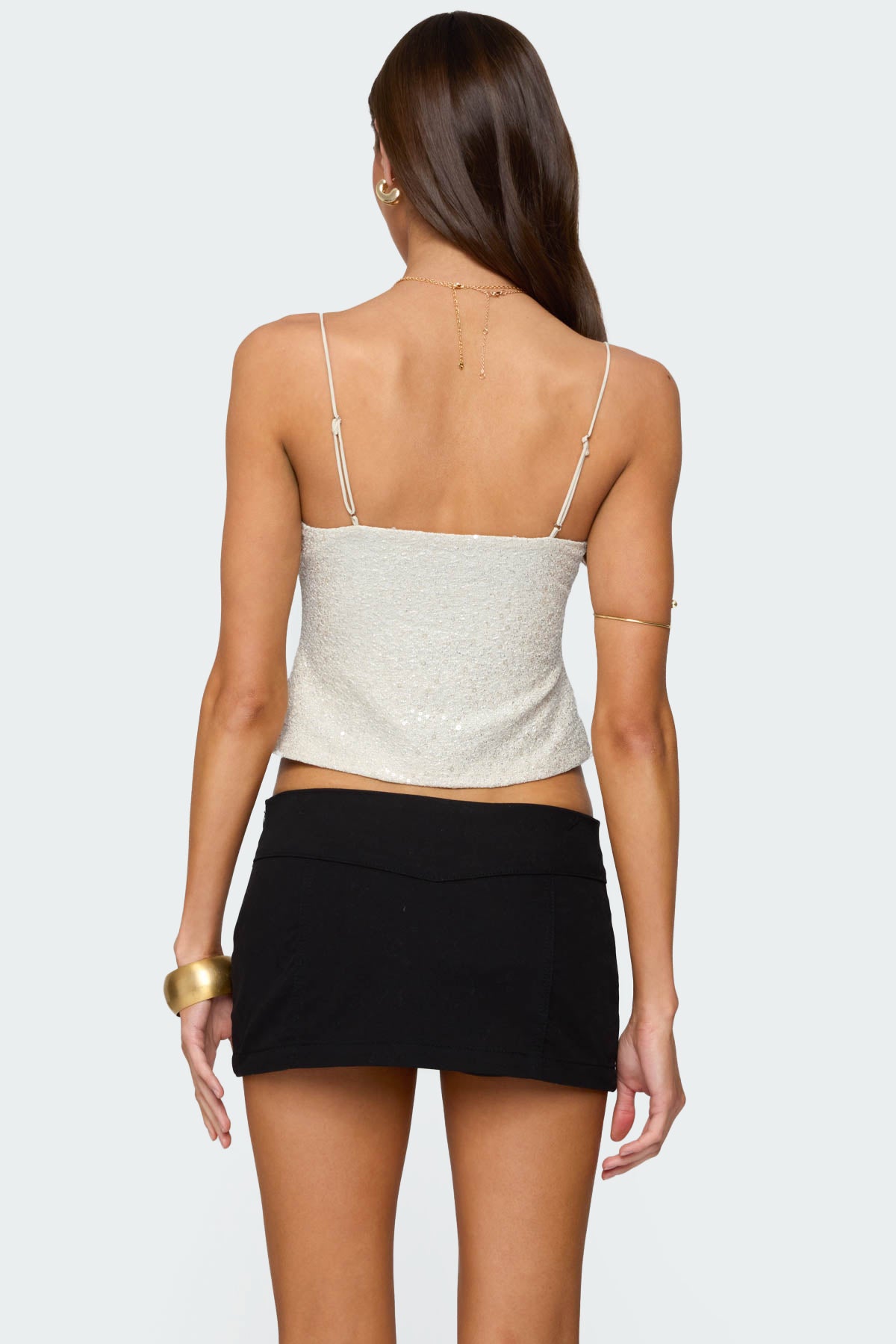 Metallic & Sequin Textured Tank Top - Image 5