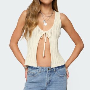 Verona Split Front Knit Top