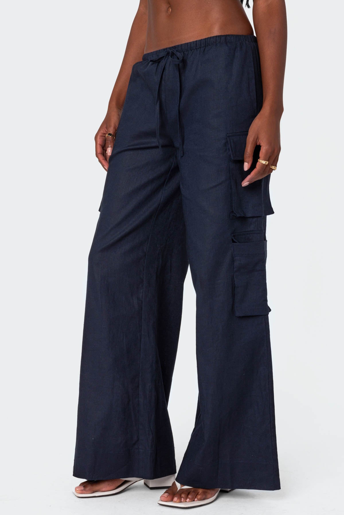 Bristol Linen Look Cargo Pants - Image 3