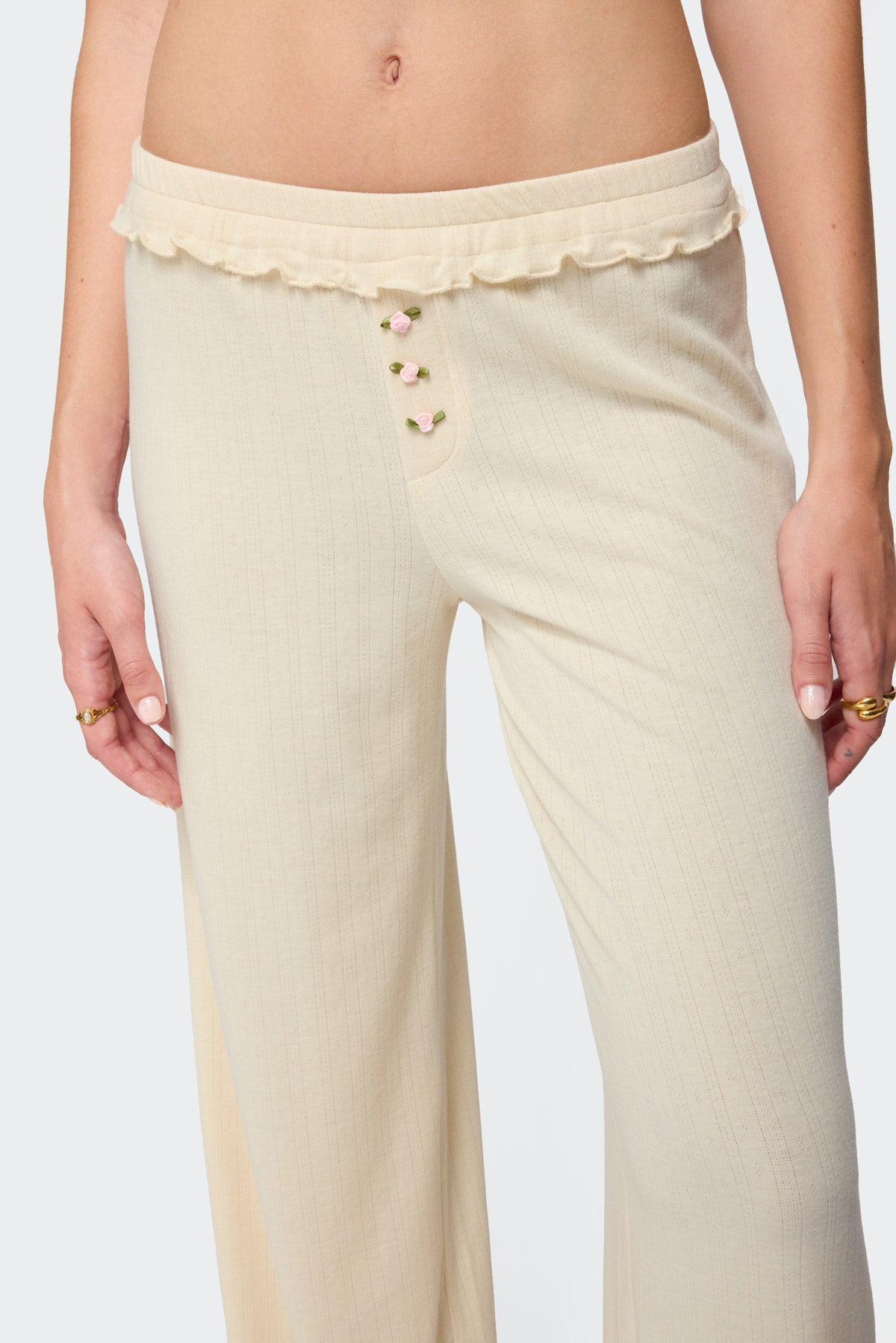 Posy Ruffle Pointelle Pants - Image 4