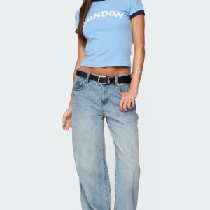 Ery Wide Leg Mid Rise Jeans