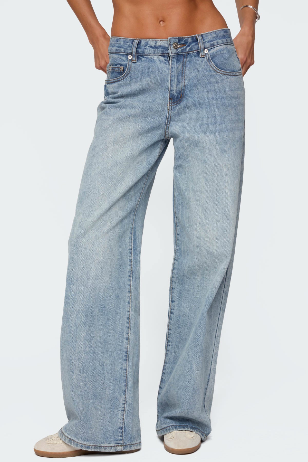 Ery Wide Leg Mid Rise Jeans - Image 2