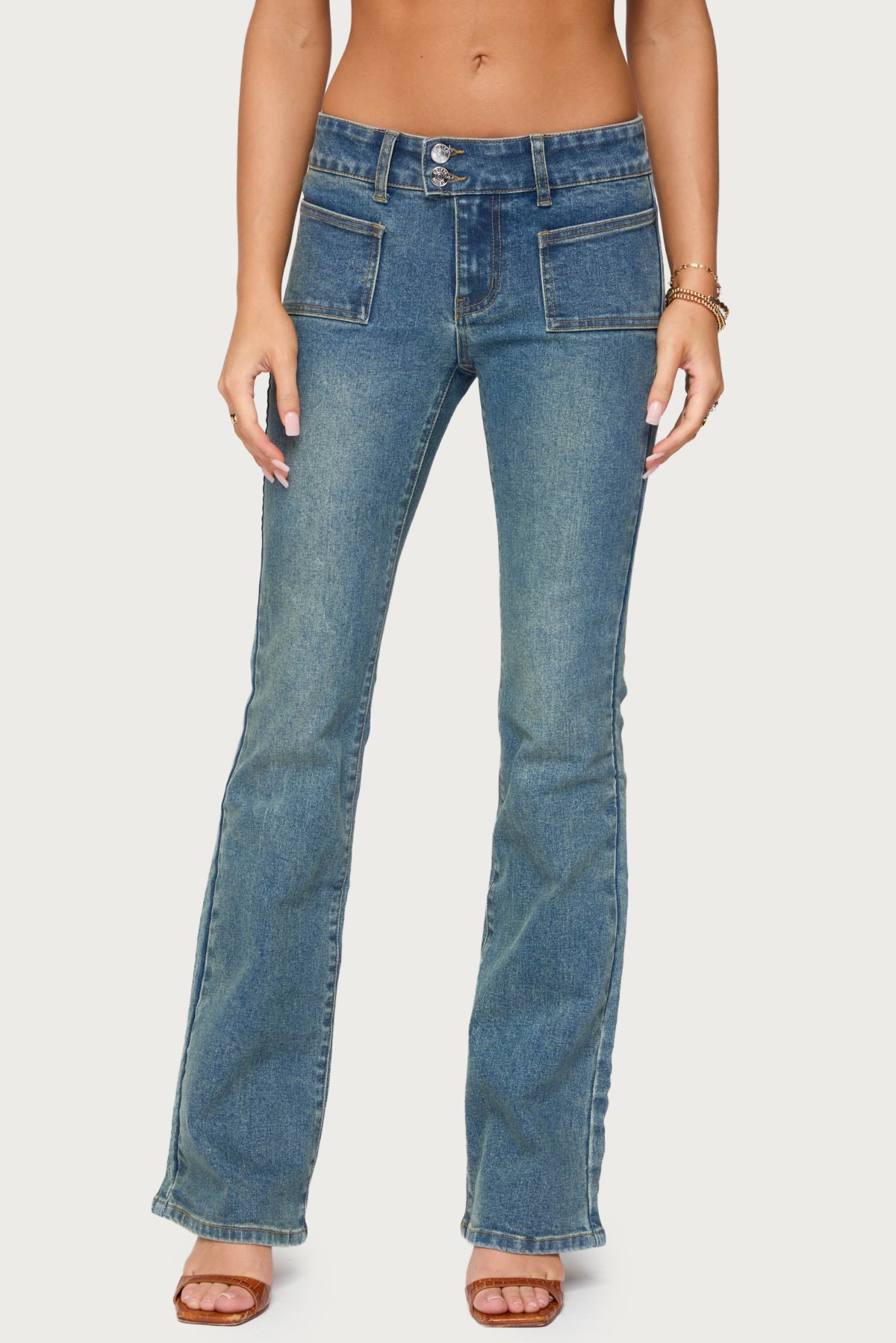 Mattea Low Rise Flared Jeans - Image 2