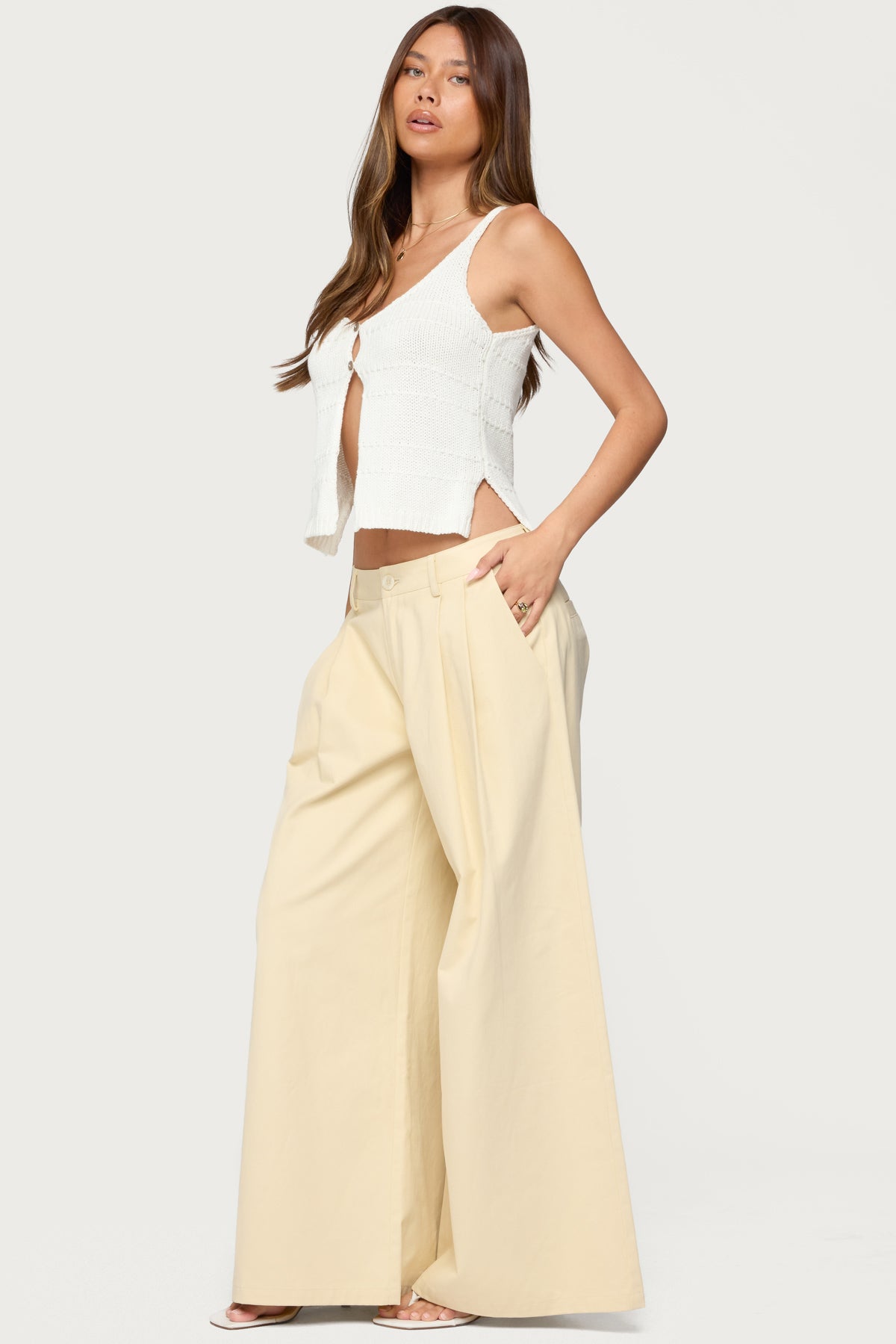 Mikinley Split Front Knit Tank Top - Image 4