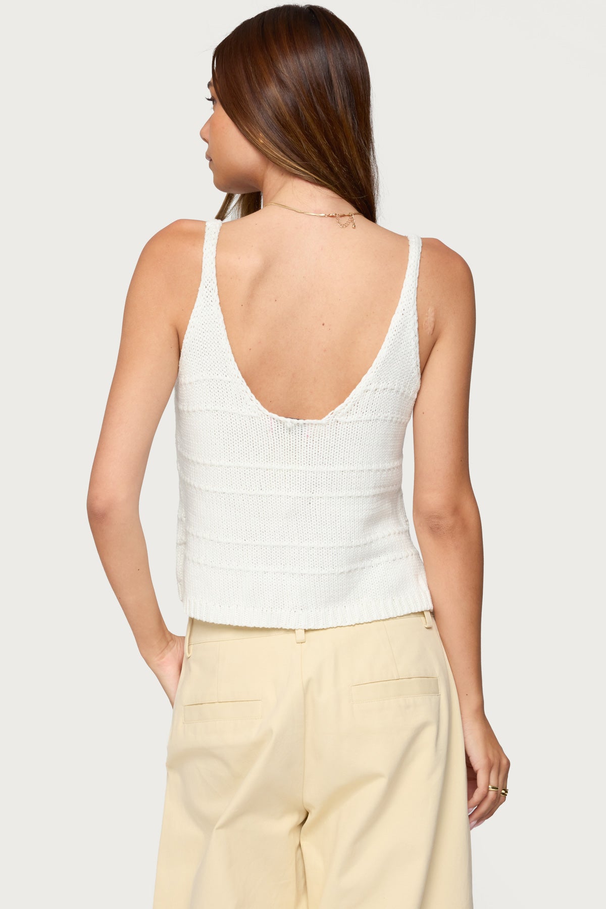 Mikinley Split Front Knit Tank Top - Image 5