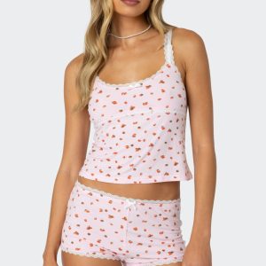 Strawberry Girl Printed Tank Top