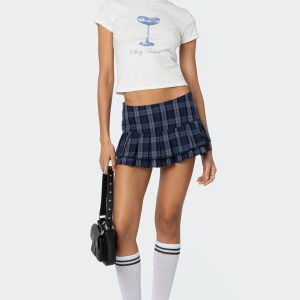 Ara Plaid Pleated Skort