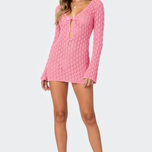 Brie Cut Out Crochet Mini Dress