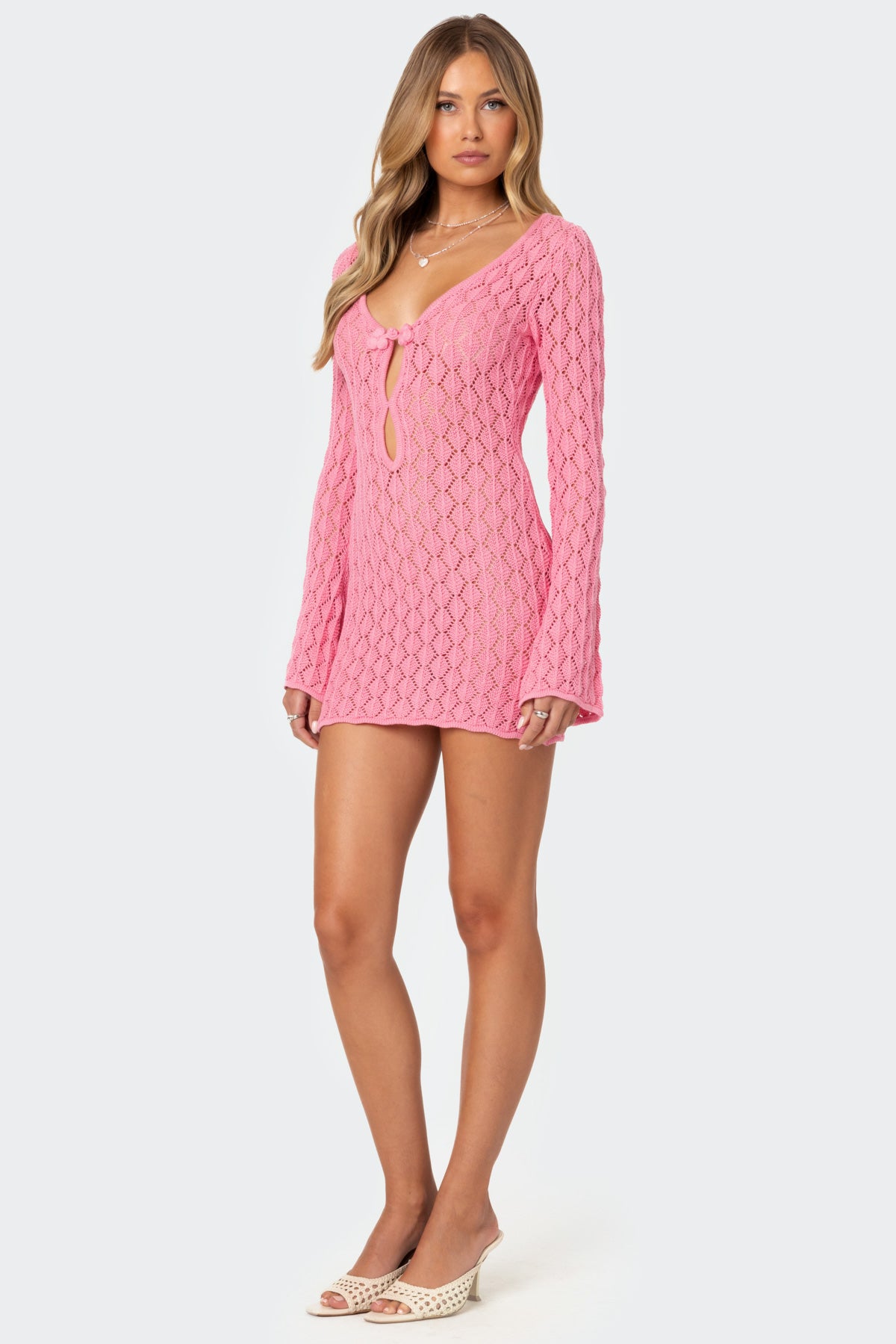 Brie Cut Out Crochet Mini Dress - Image 3