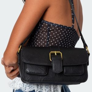Faux Leather Buckle Bag