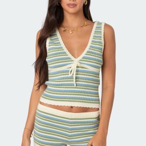Serana Striped Knit Top