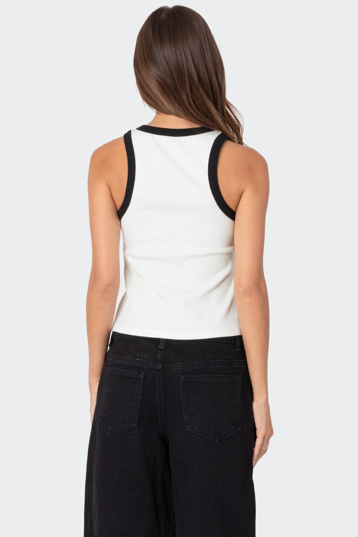 Wes Contrast Ribbed Tank Top - Image 4
