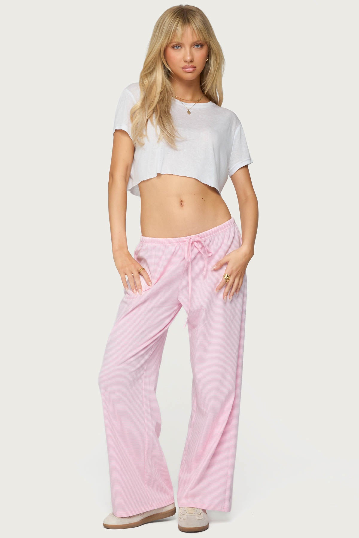 Petite Olivia Striped Loose Fit Pants - Image 6