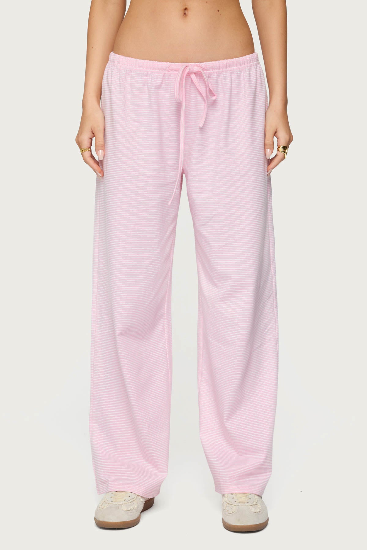 Petite Olivia Striped Loose Fit Pants - Image 2