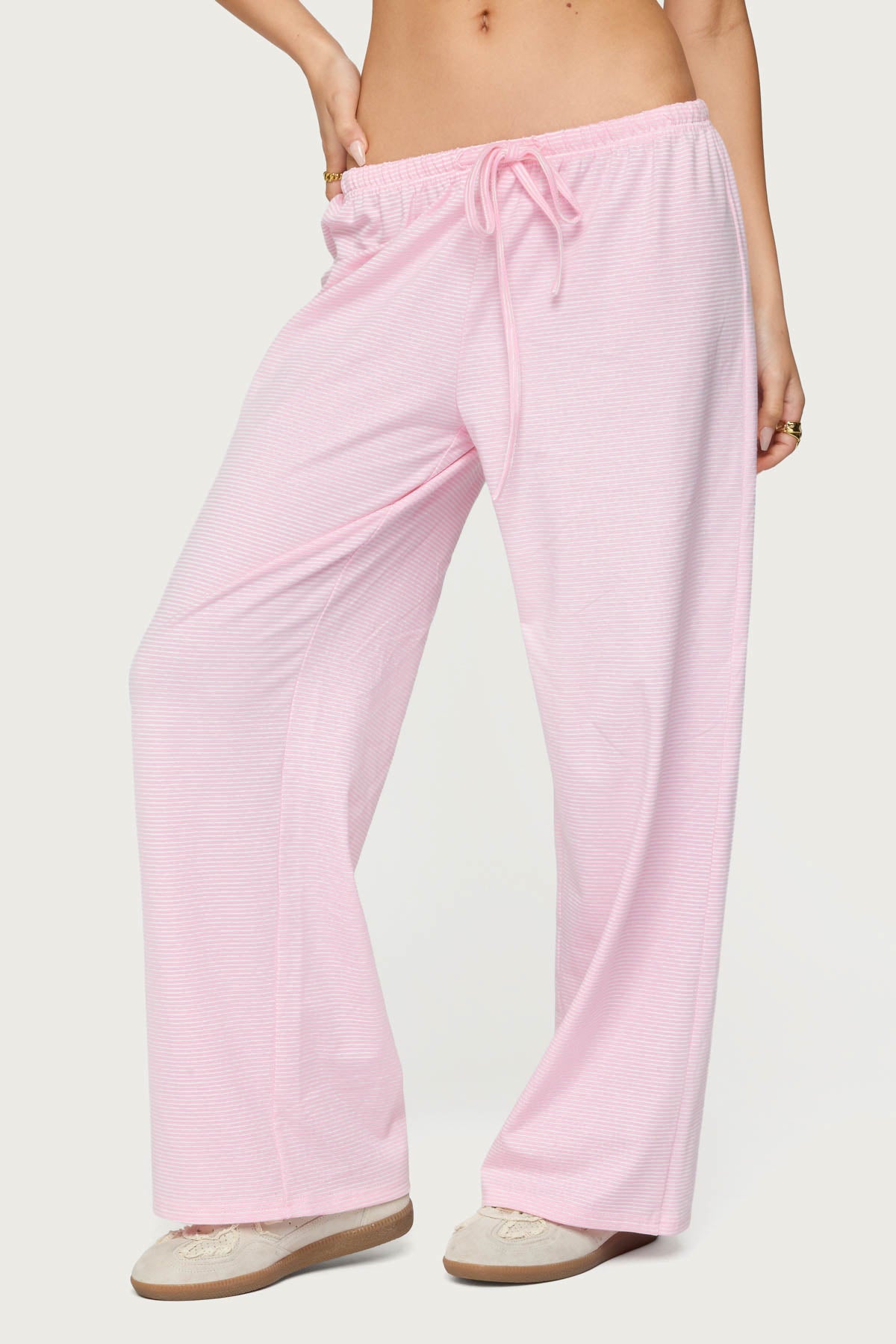 Petite Olivia Striped Loose Fit Pants - Image 3