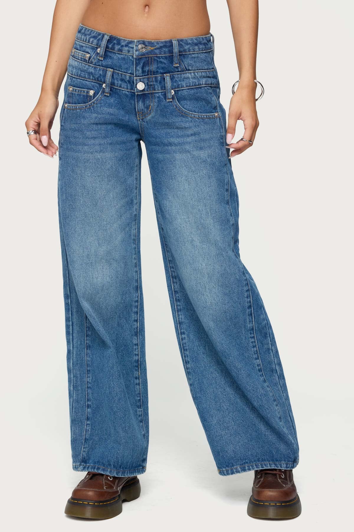 Abel Layered Look Low Rise Jeans - Image 2