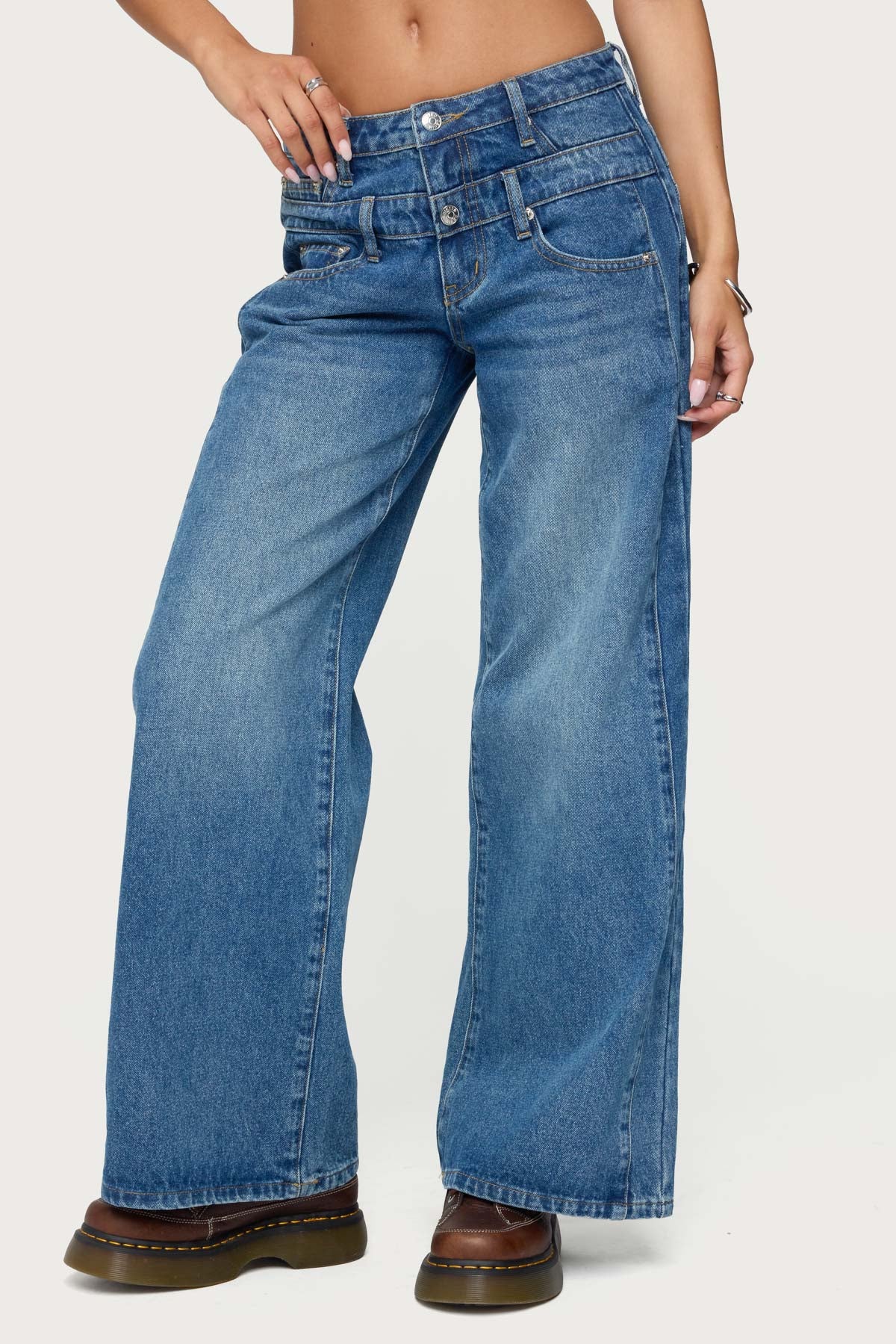 Abel Layered Look Low Rise Jeans - Image 4