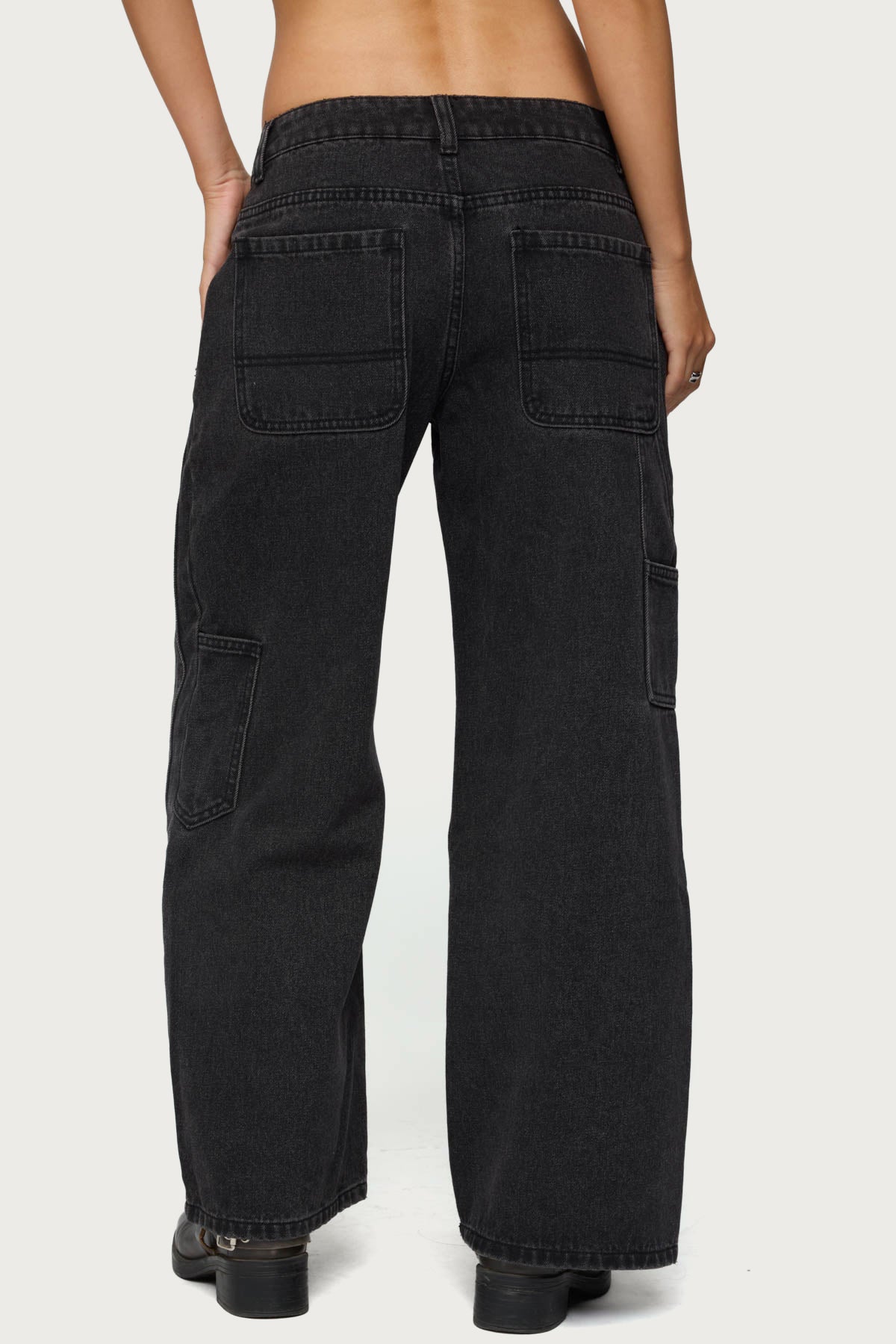 Petite Ayla Low Rise Carpenter Jeans - Image 5