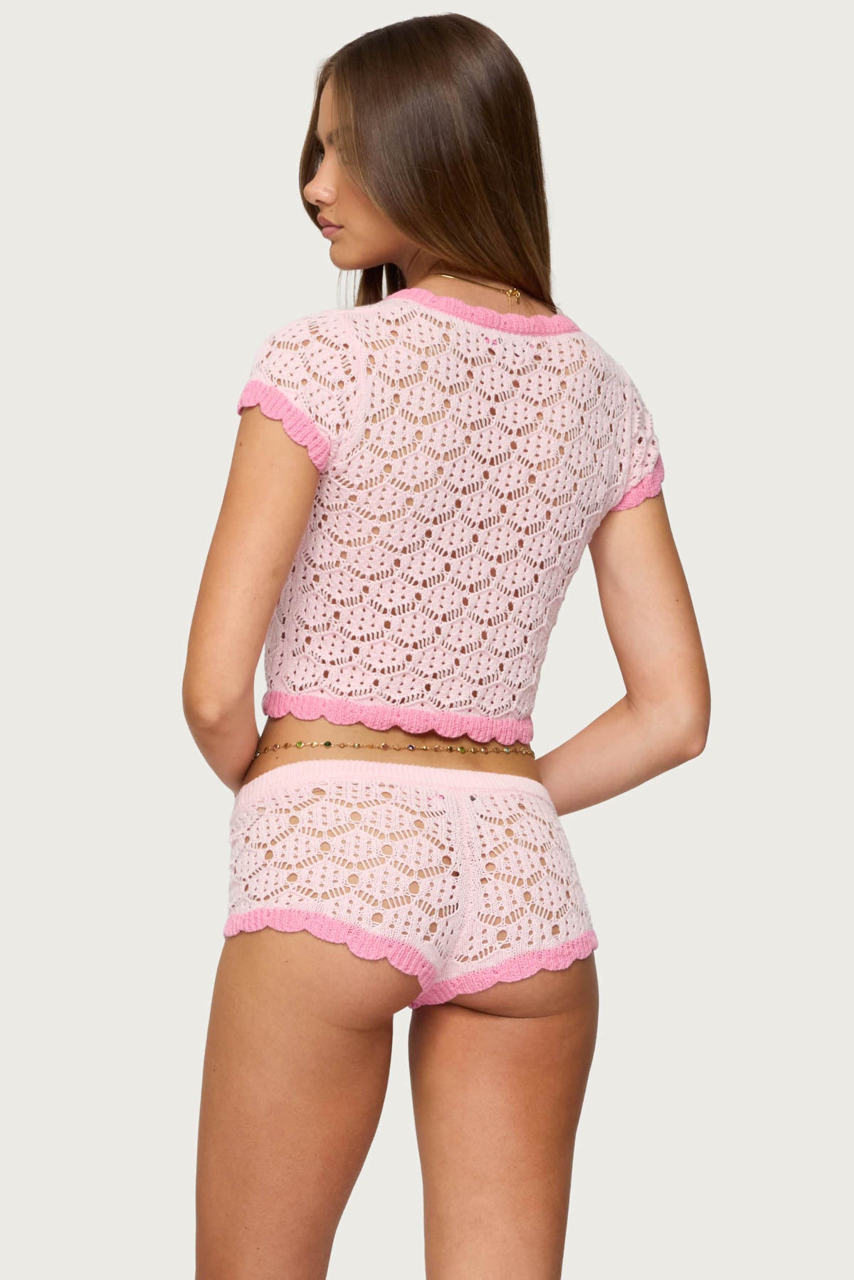 Elisa Open Knit Button Up Top - Image 5