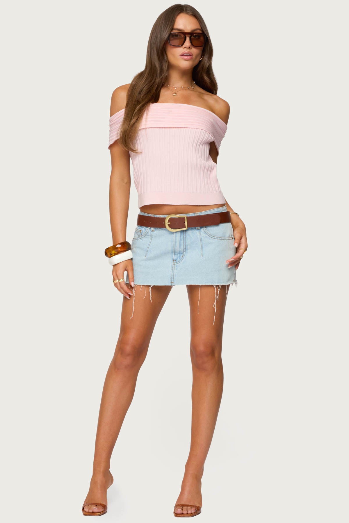 Blythe Ribbed Knit Fold Over Top - Image 2