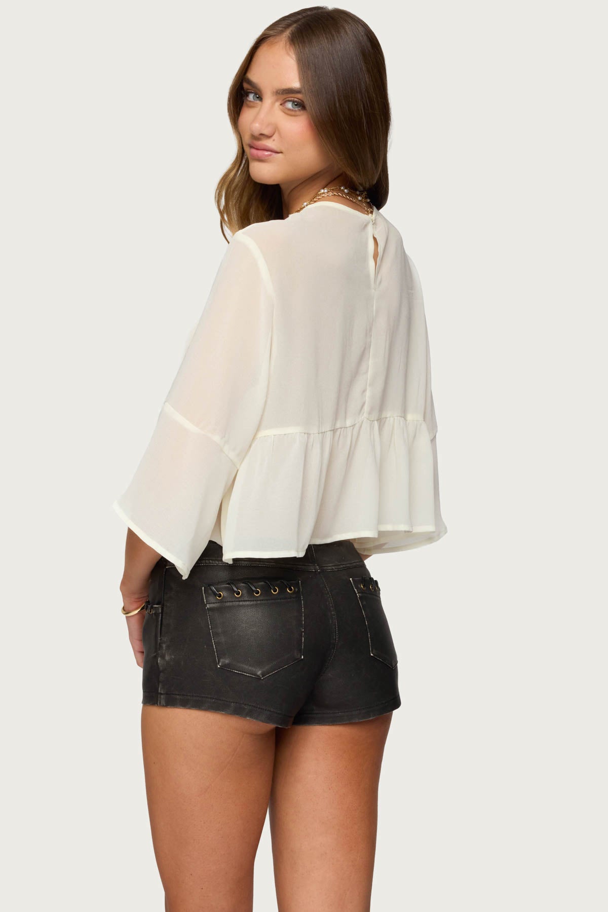 Missey Ruffled Chiffon Top - Image 5