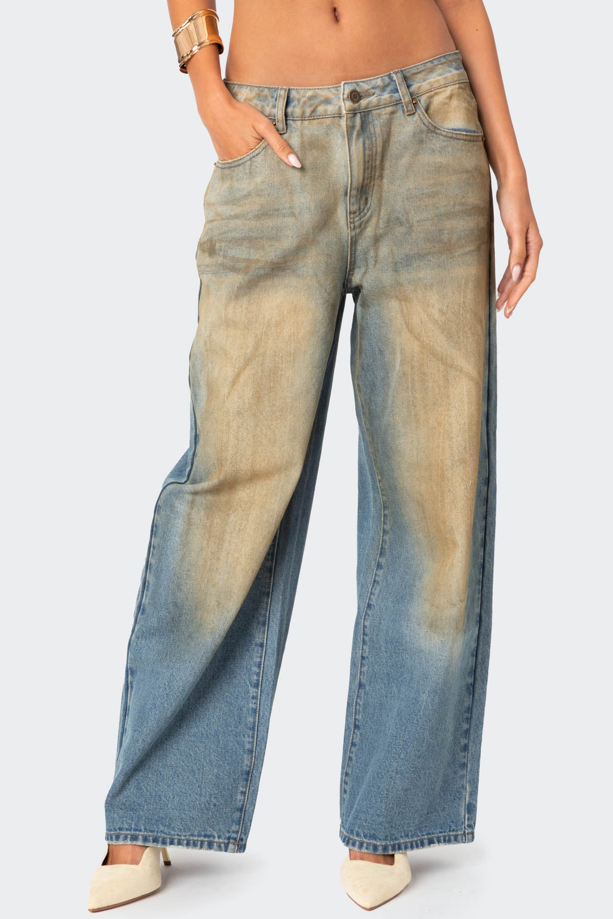 Muddy Washed Low Rise Jeans - Image 2