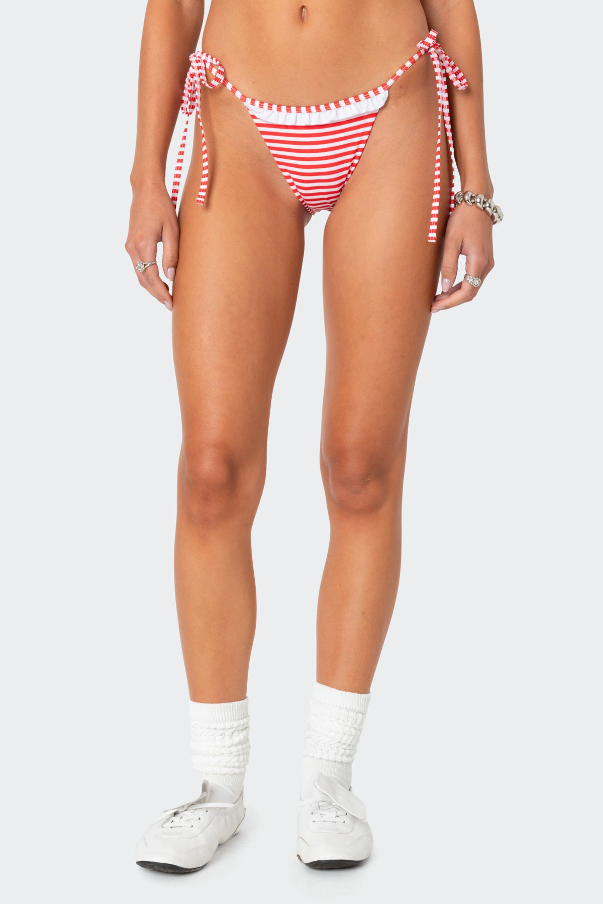 Zora Striped String Bikini Bottom - Image 2