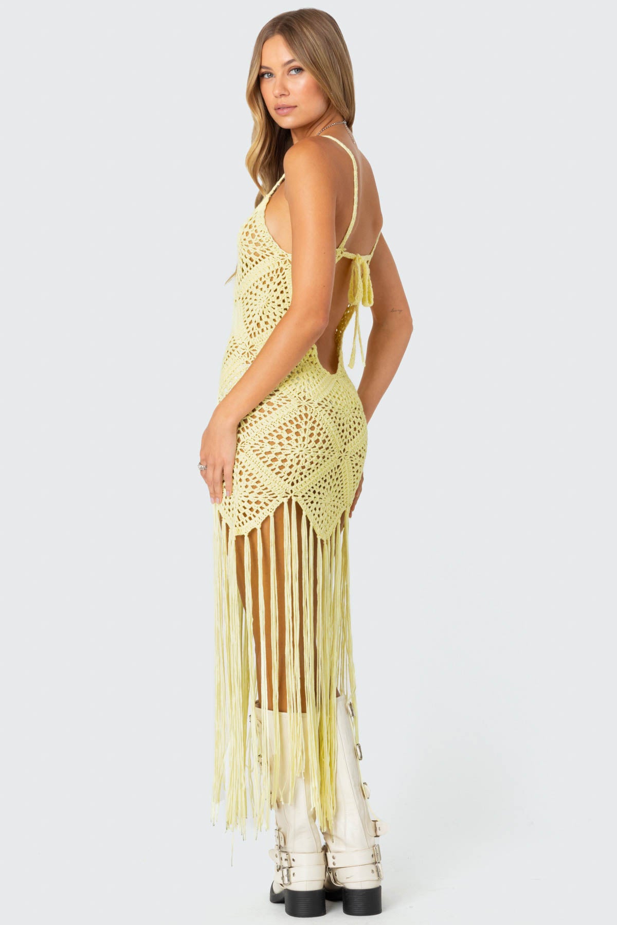 Fringey Crochet Maxi Dress - Image 4