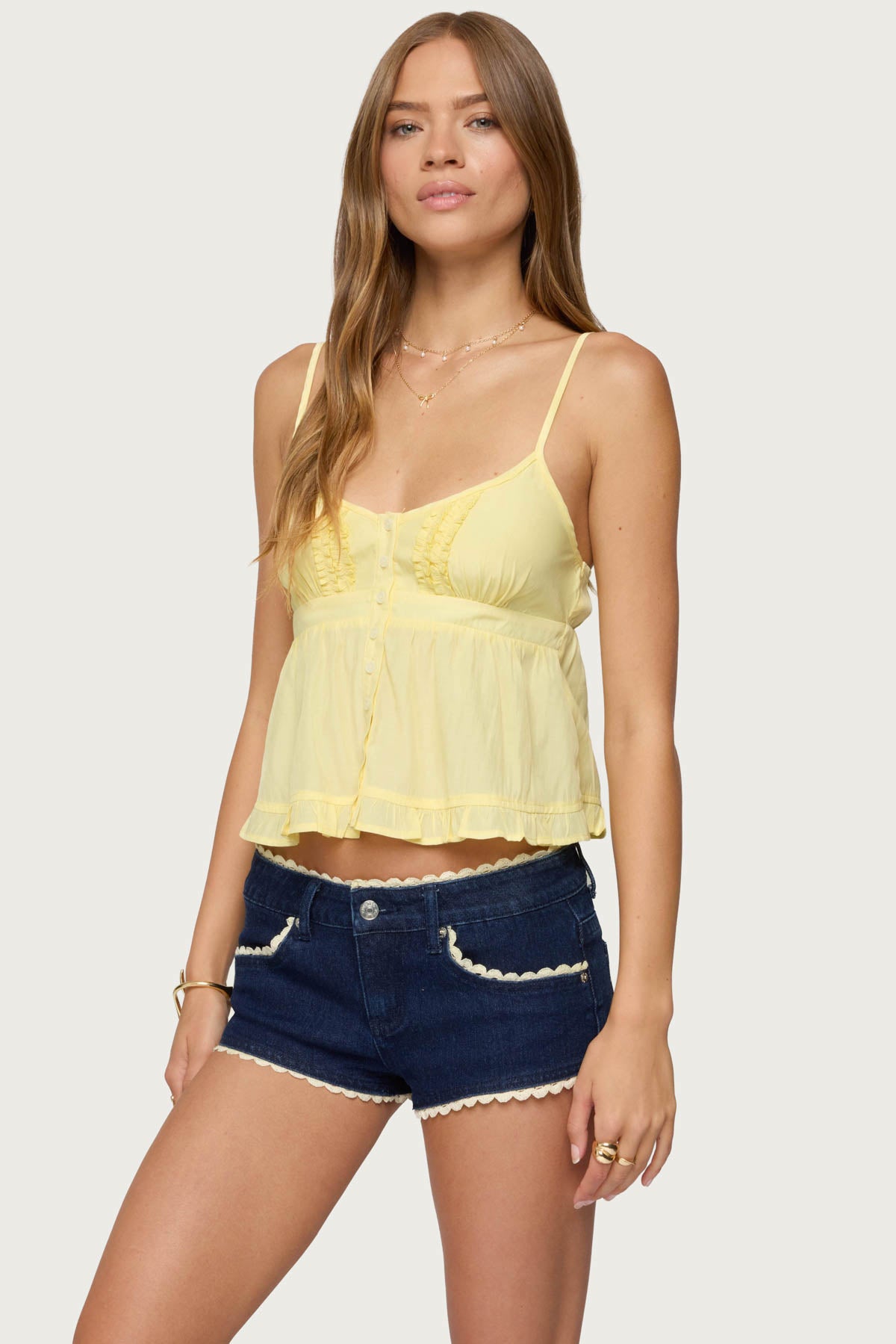 Halsey Ruffle Tank Top - Image 3