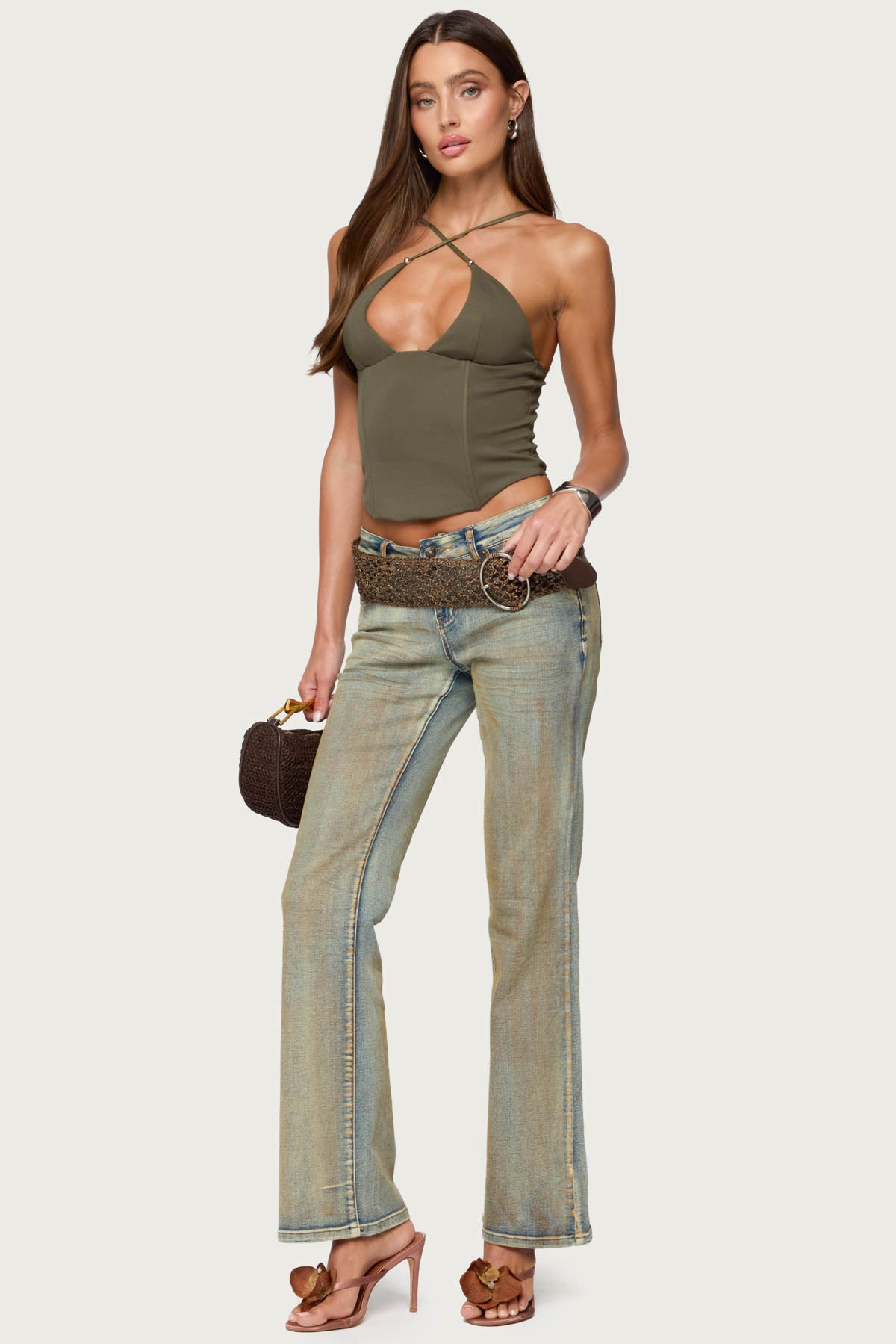 Lou Crossover Beaded Corset - Image 2