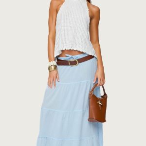 Kaila Cotton Tiered Maxi Skirt