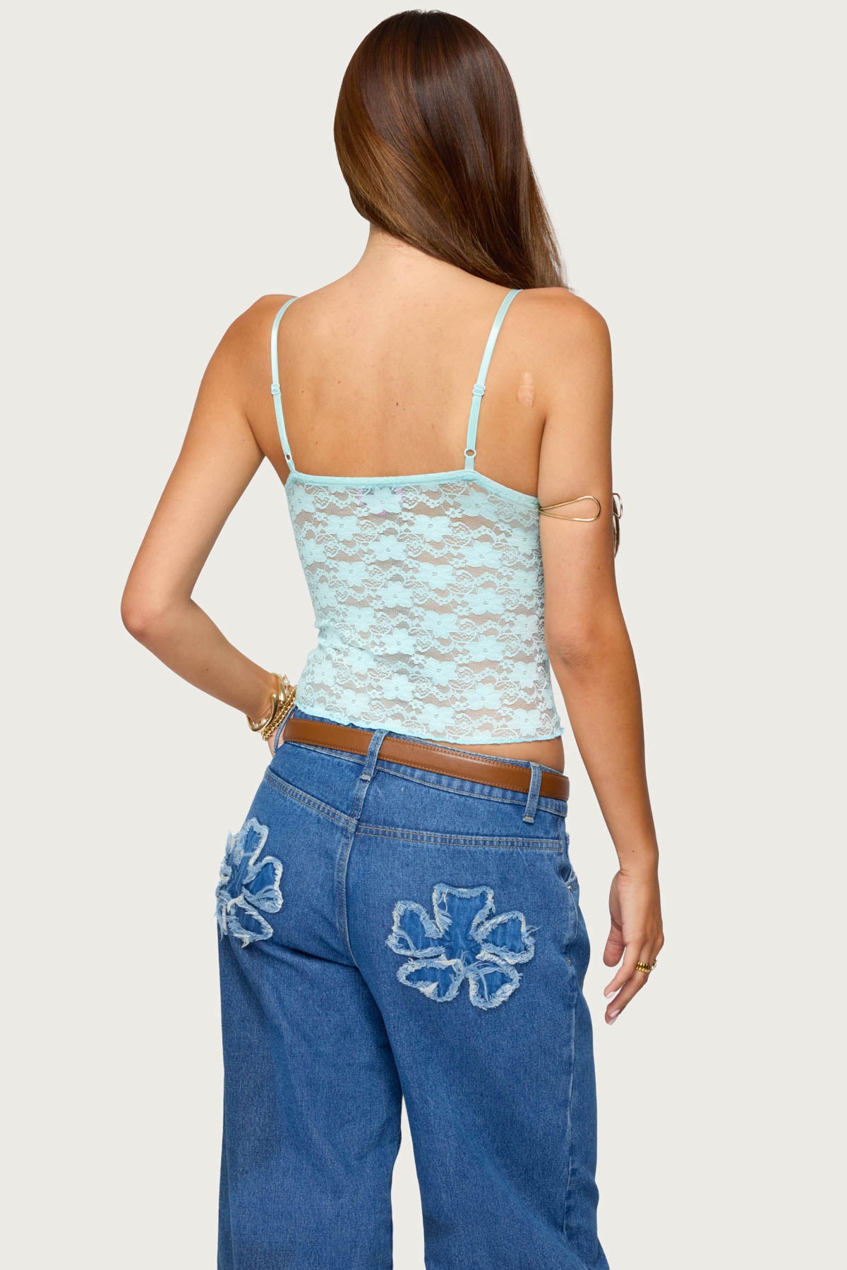 Eira Sheer Lace Tank Top - Image 5