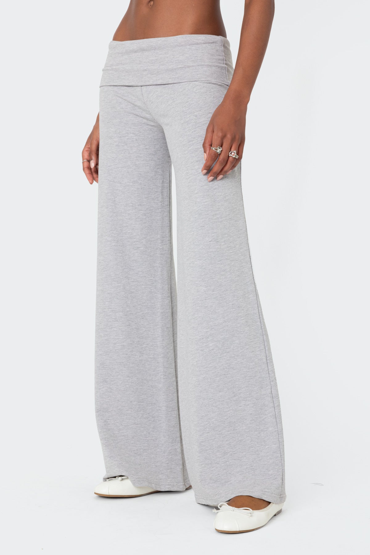 Wide Leg Fold Over Pants - Image 4