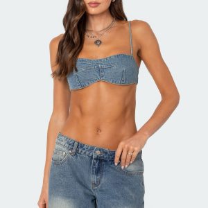 Brandy Denim Bralette