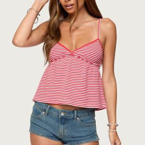 Orietta Striped Babydoll Top