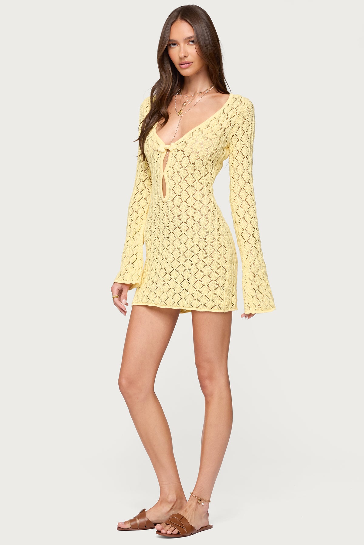 Brie Cut Out Crochet Mini Dress - Image 3