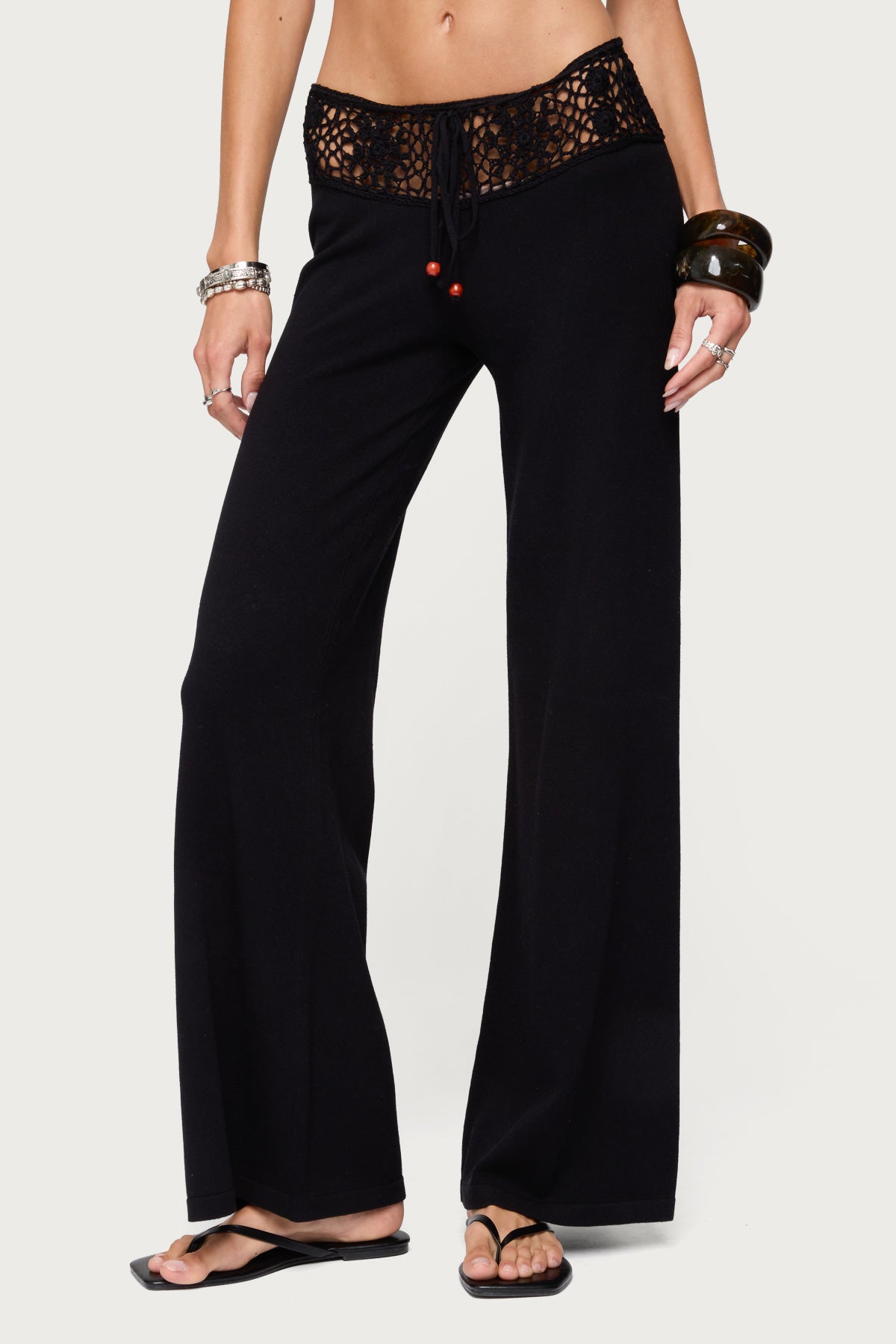 Kirsty Crochet Waist Knit Pants - Image 3