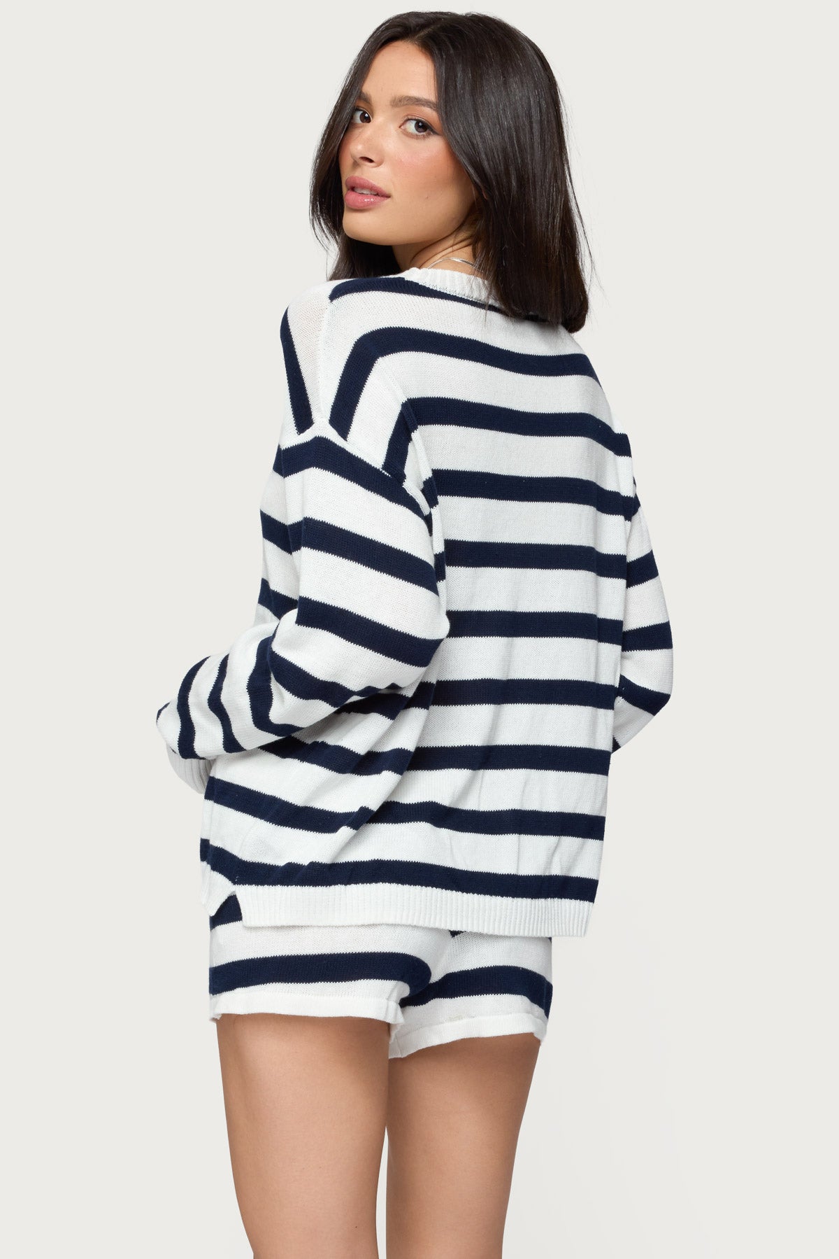 Amaris Oversized Striped Knit Sweater - Image 5