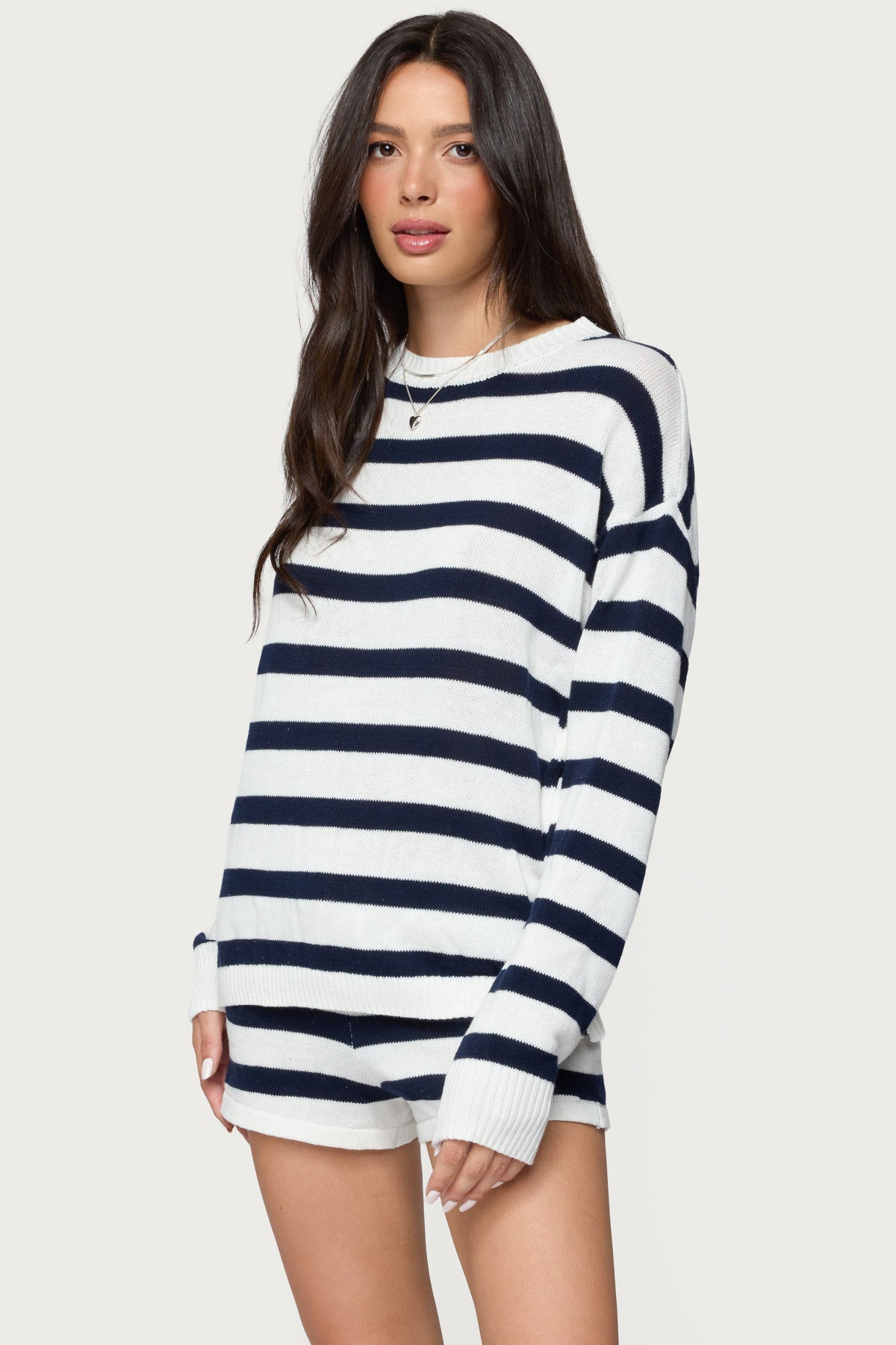 Amaris Oversized Striped Knit Sweater - Image 3