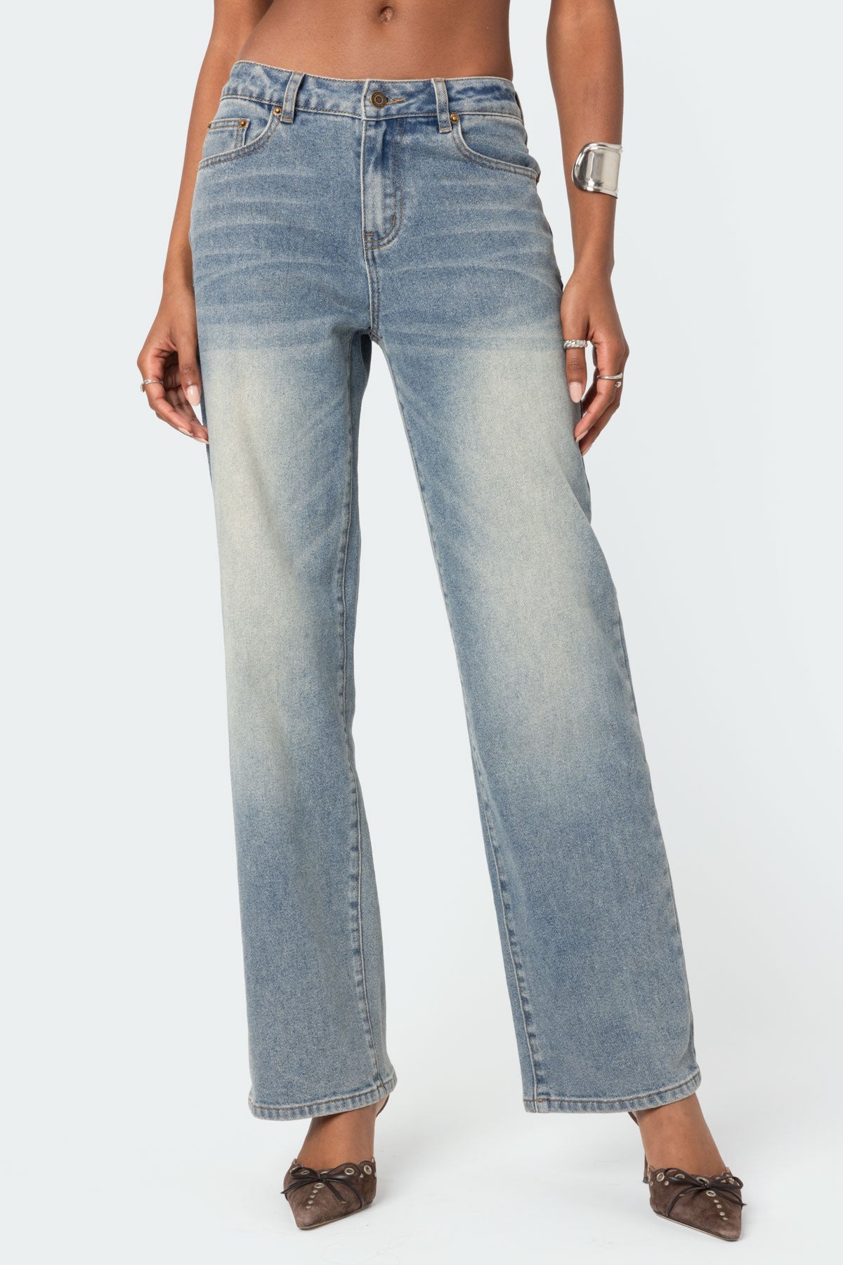 Amia High Rise Straight Leg Jeans - Image 2