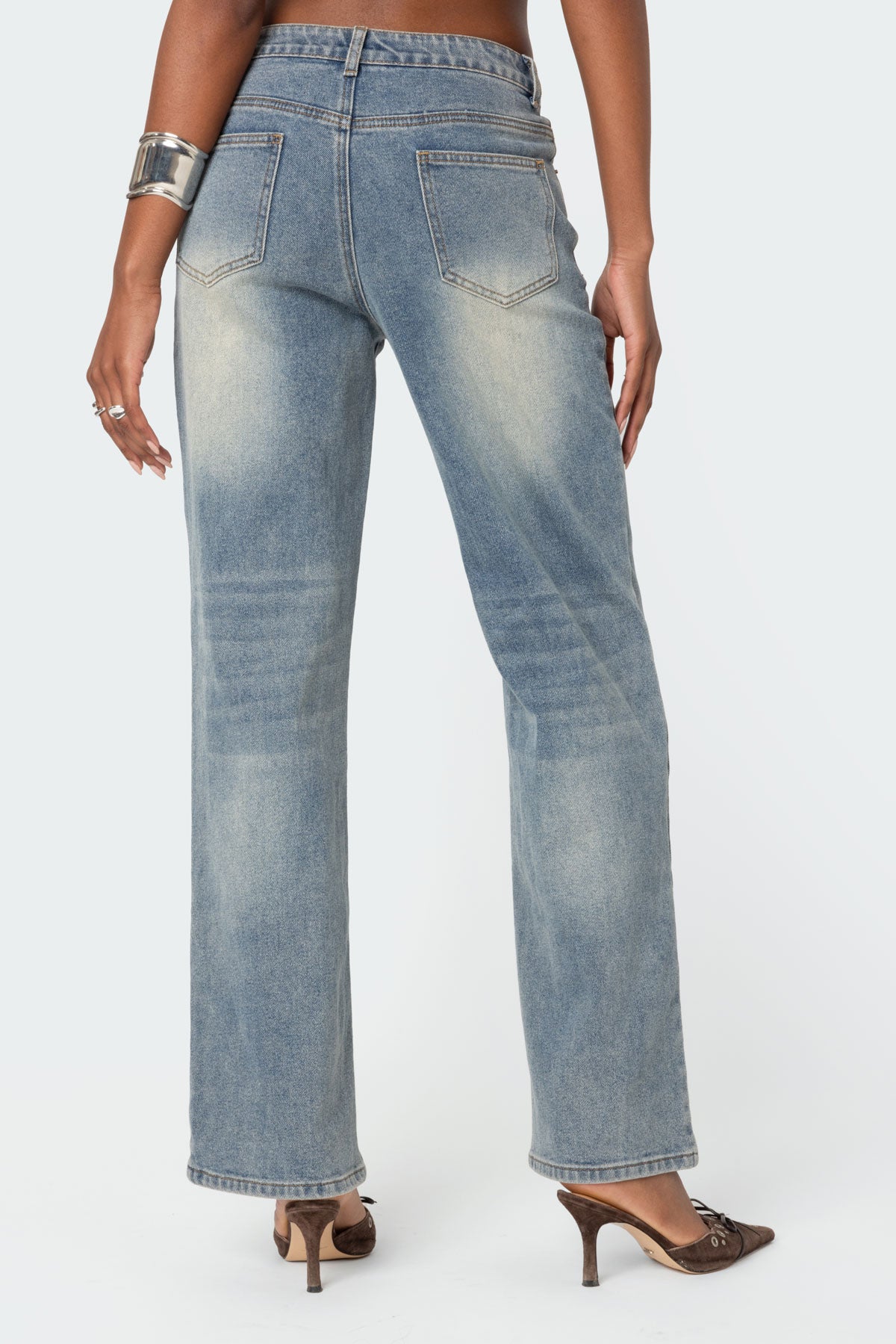 Amia High Rise Straight Leg Jeans - Image 4