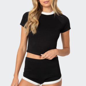 Elana Contrast Raglan Top