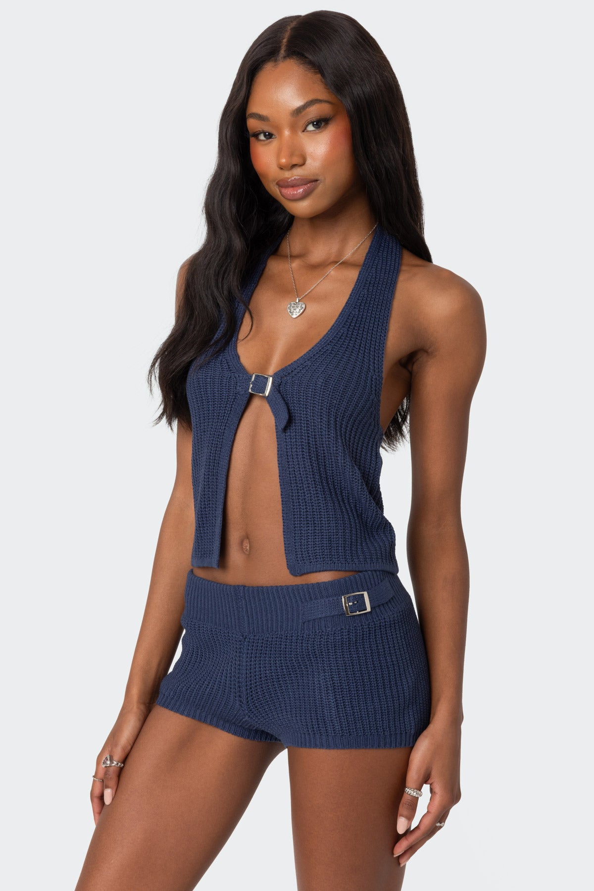 Weekender Belted Knit Halter Top - Image 3
