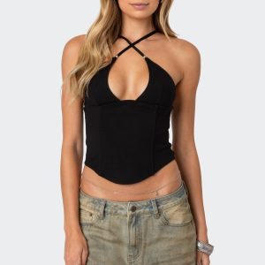 Lou Crossover Beaded Corset