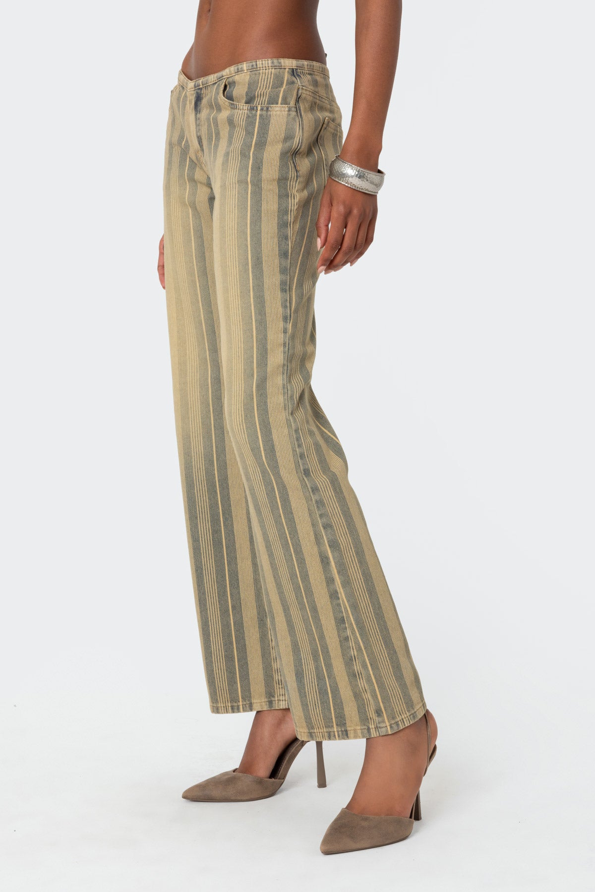 Eternity Pinstripe Flare Jeans - Image 4