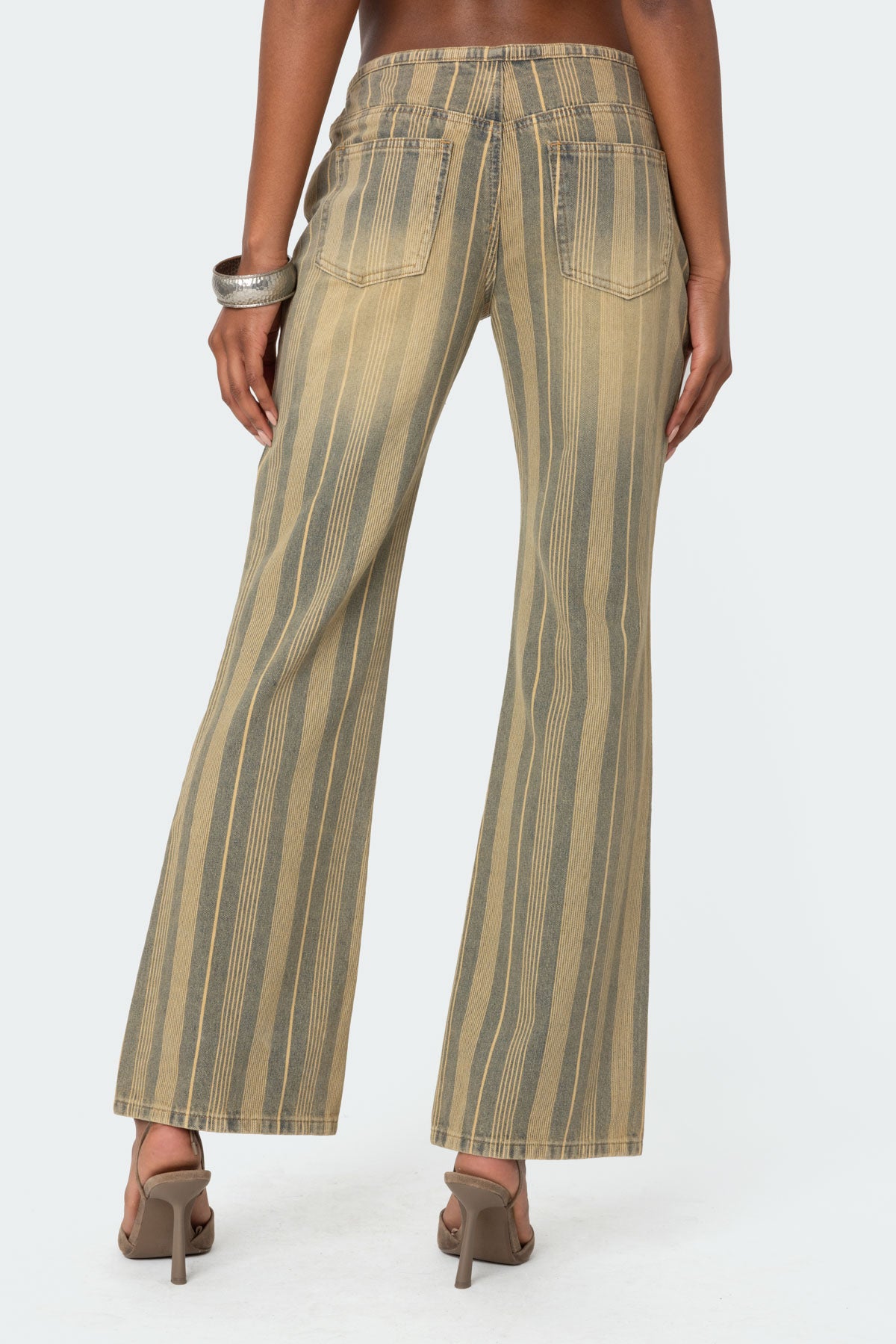 Eternity Pinstripe Flare Jeans - Image 5